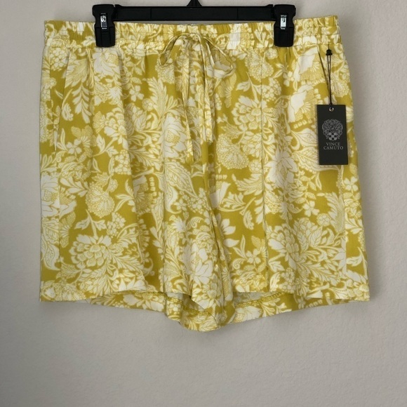 NWT Vince Camuto Lightweight Tropical Floral Drawstring Casual Shorts size L - Picture 4 of 10